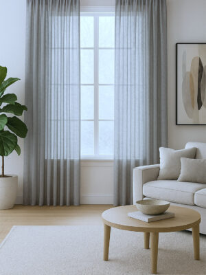 gri renkli tül perde modelleri