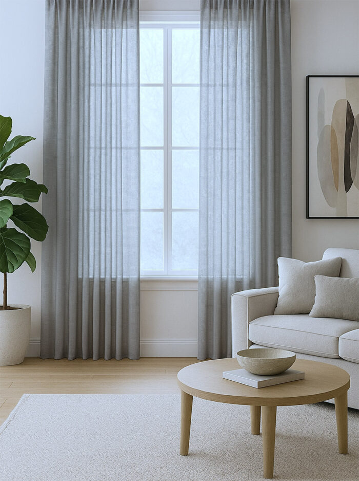 gri renkli tül perde modelleri