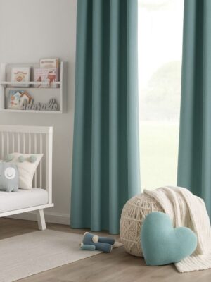 Mint yeşili perde, yeşil fon perde, taç perde