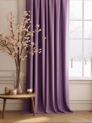 Saten perde mor renkli fiyatları