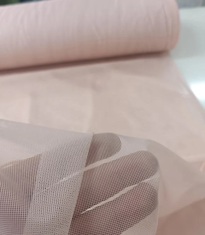 pudra renkli düz tül perde modelleri