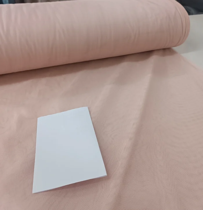 pudra renkli düz tül perde modelleri