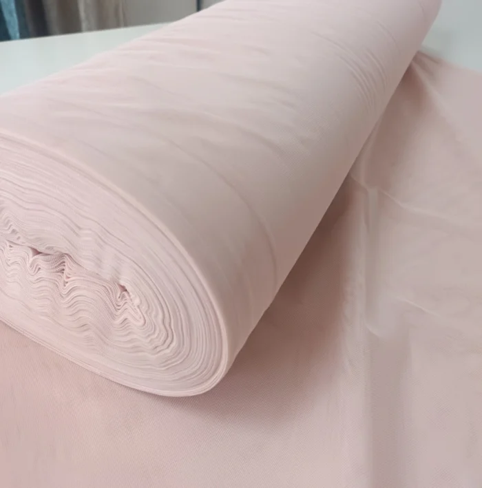 pudra renkli düz tül perde modelleri