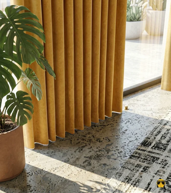 Sarı fon perde fiyatları soft