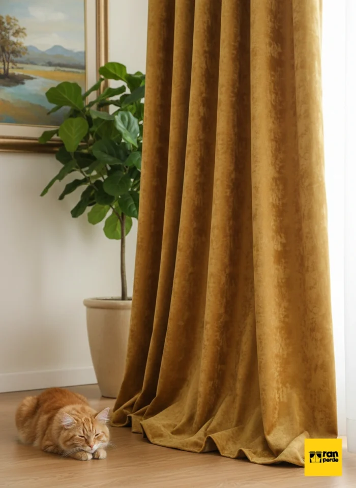 Tino Hardal Sarısı Fon Perde