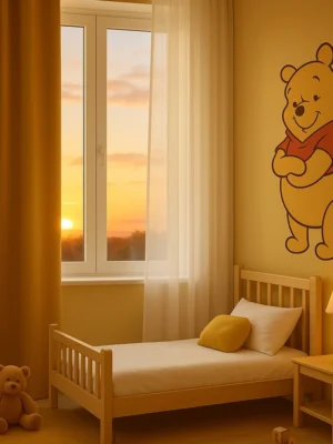 hardal sarı renkli fon perde modelleri