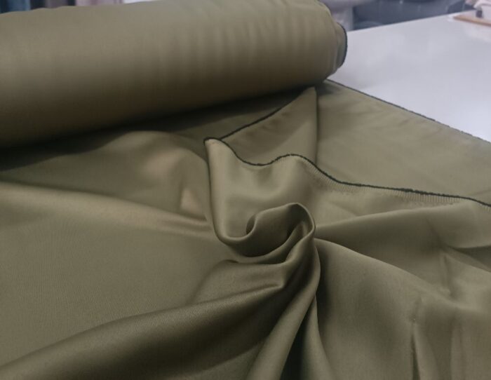 Zeytin Yeşili Fonluk karartma perde modelleri