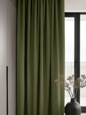 Zeytin yeşili fon perde fiyatları ve modelleri