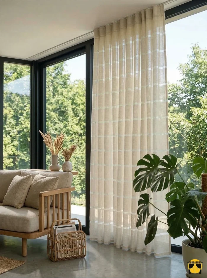 kalın dokulu keten tül perde