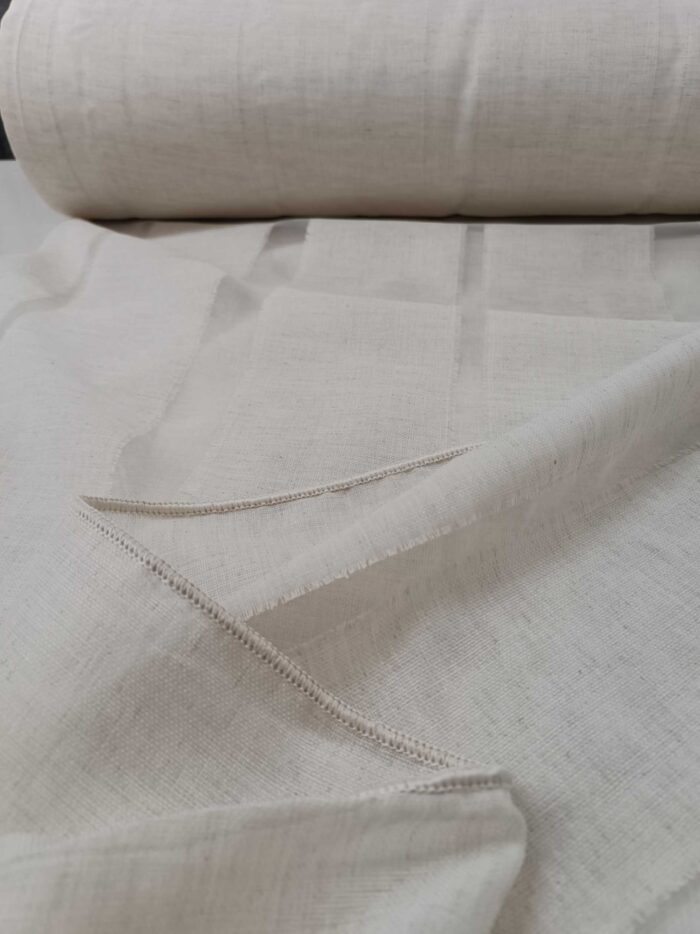 Şerit desenli koyu krem keten tül modelleri