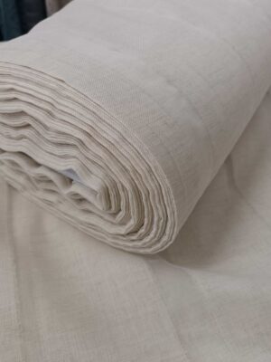 Şerit desenli koyu krem keten tül modelleri