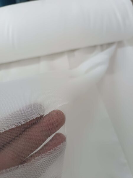 şerit desenli keten tül perde, ekru rengi