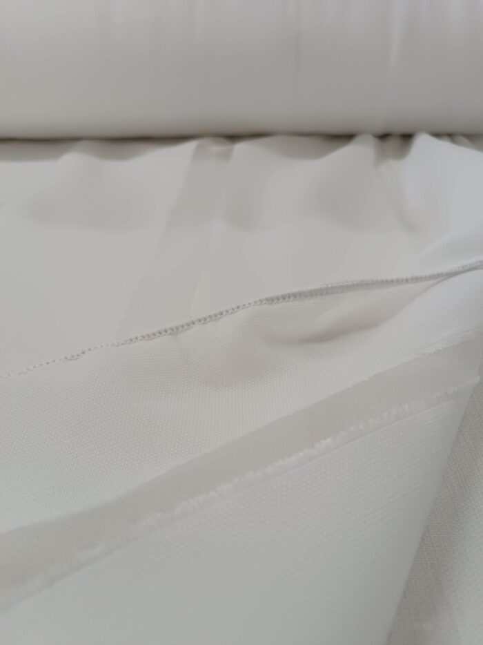 şerit desenli keten tül perde, ekru rengi