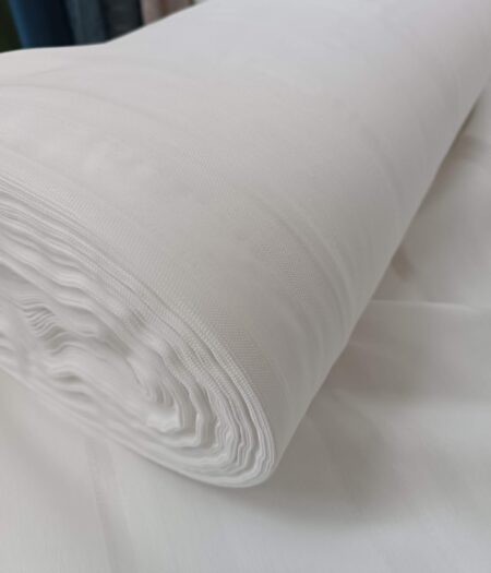 şerit desenli keten tül perde, ekru rengi