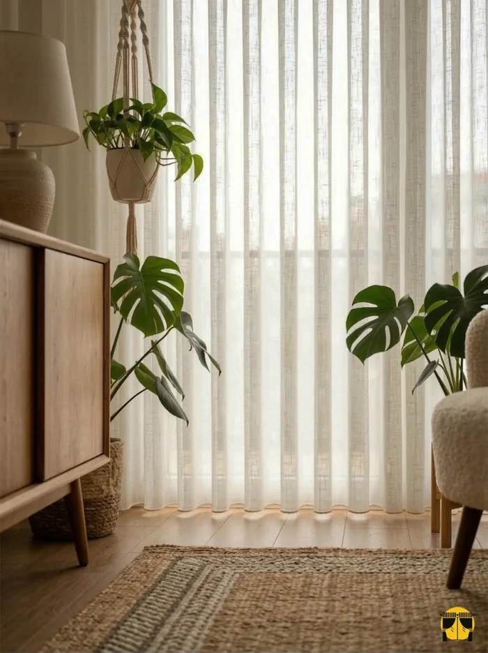 Füme rengi koltuklar veya siyah metal aksesuarlarla kullanıldığında, kremin yumuşaklığı ile koyu tonların sertliği arasında profesyonel bir denge kurar.