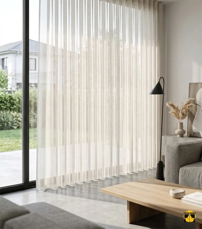 Seta İpek Kapuçino Kahve Tül Perde