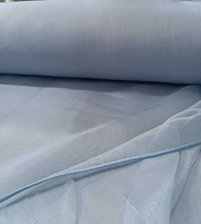 açık mavi tül perde, ipeksi tül perde