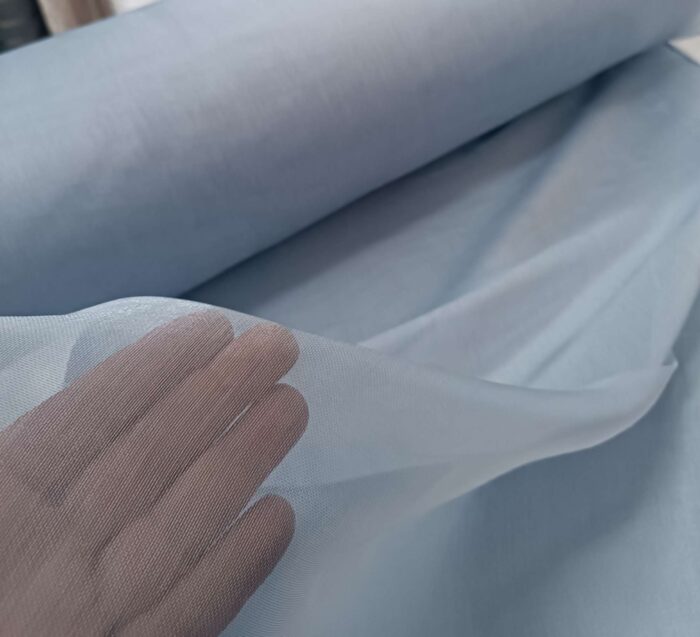 açık mavi tül perde, ipeksi tül perde