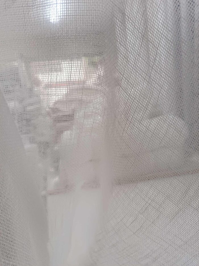 toz pembe keten tüller