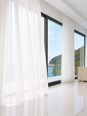 krem tül perde modelleri