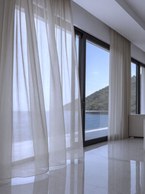 kapuçino kahve renginde ipek tül perde modelleri