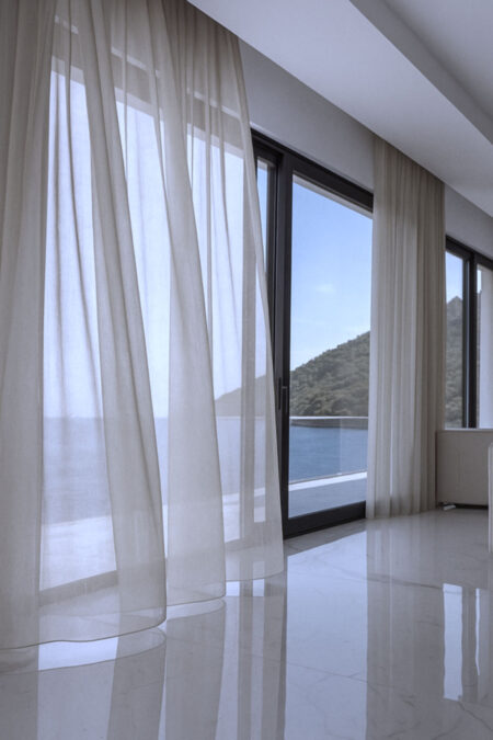 kapuçino kahve renginde ipek tül perde modelleri