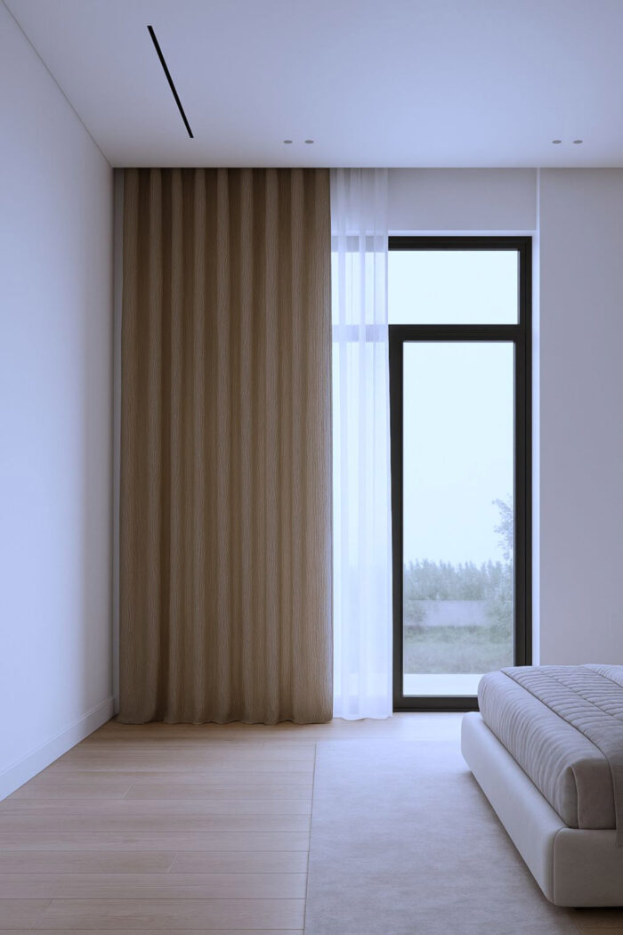 Lante Kum Koyu Bej Fon Perde Jakar