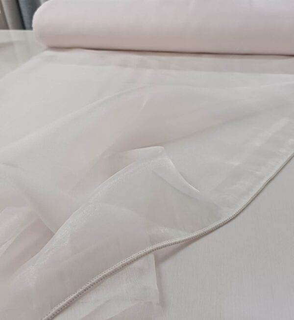 Açık pudra salon tül perdeleri