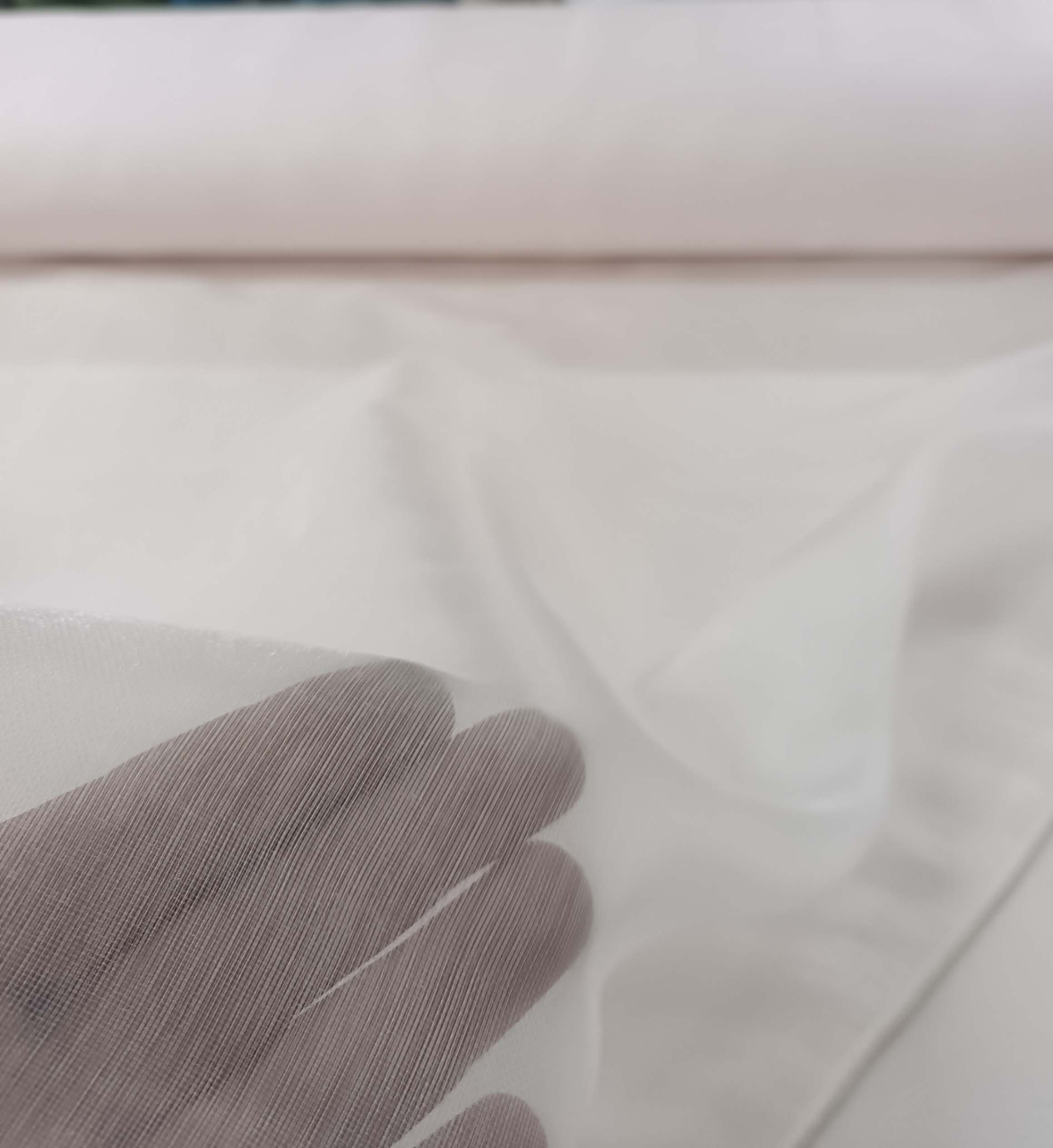 Açık pudra salon tül perdeleri