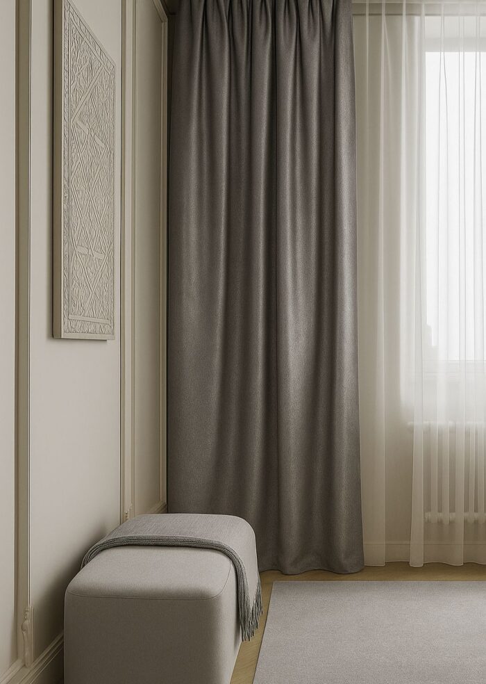 Gri saten fon perde fiyatları