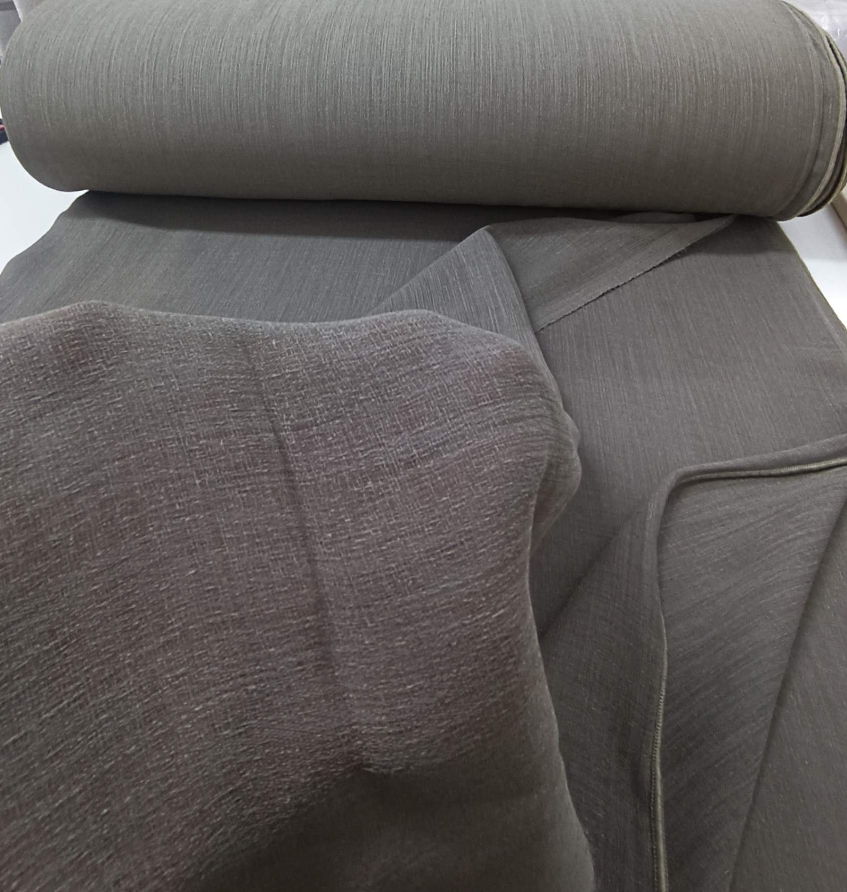 Açık kahve keten tül perde fiyatları6