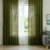 Yeşil renkli ince keten fon perde