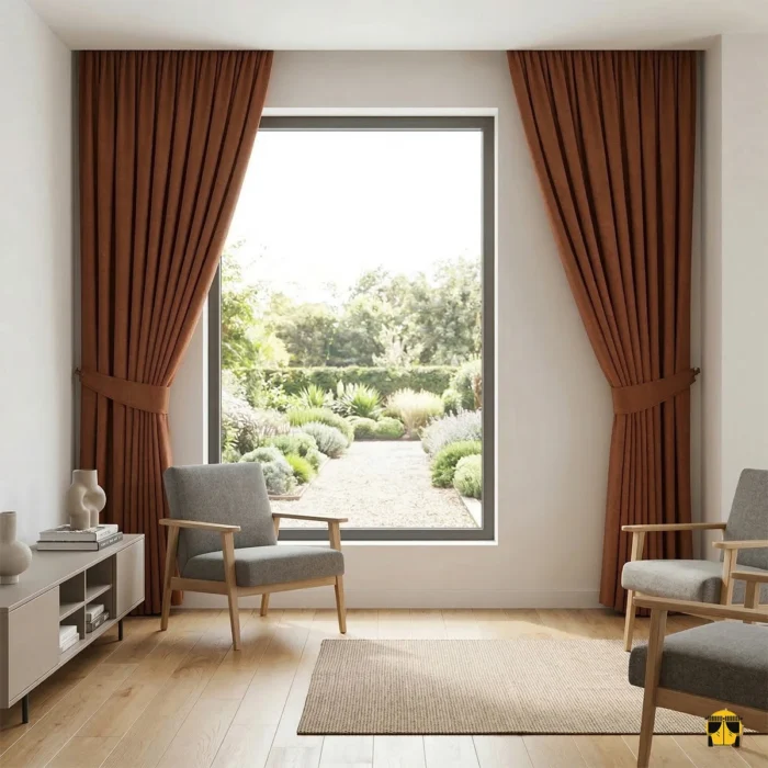 Kiremit rengi fon perde fiyatları