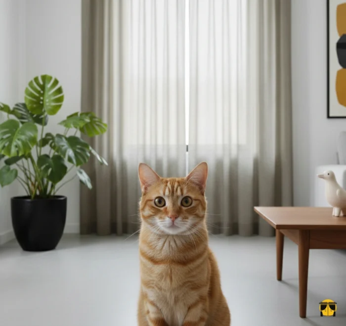 Tül Perde kahverengi