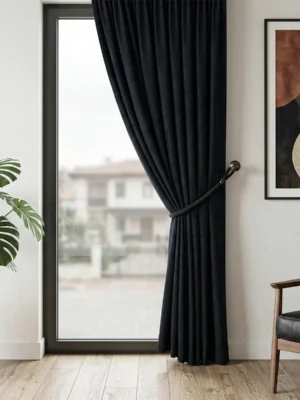 Siyah renkli fon perde fiyatları