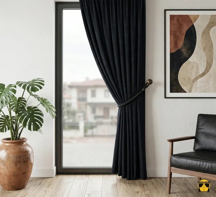 Siyah renkli fon perde fiyatları