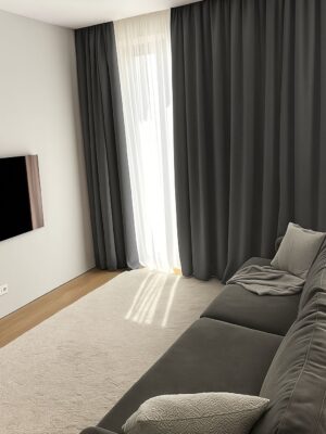 saten gri fon perde fiyatları