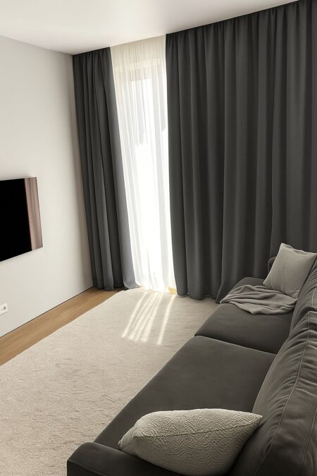 saten gri fon perde fiyatları