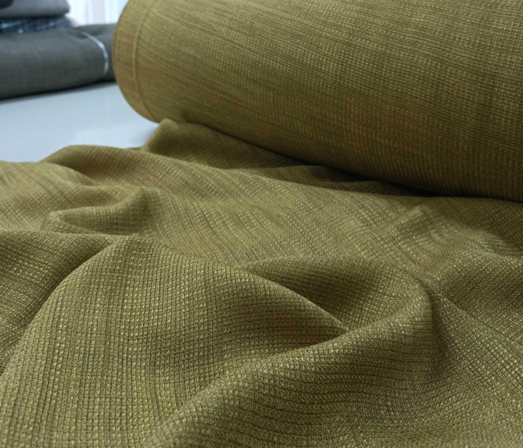 hardal yeşili fon perde modelleri6