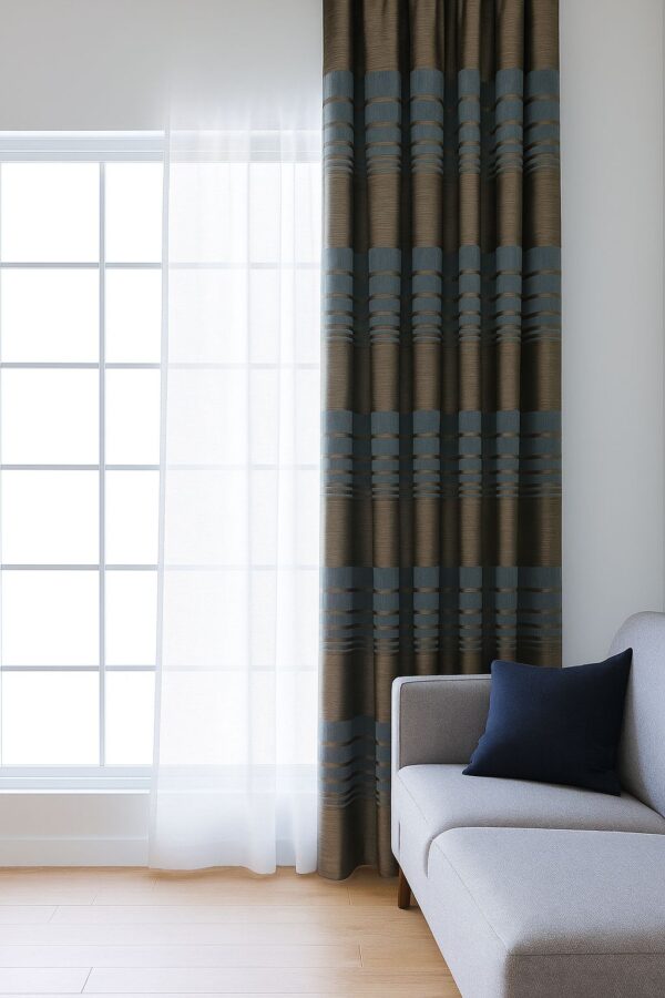 kahverengi şeritli fon perde fiyatları1 kahverengi fon perde fiyatları