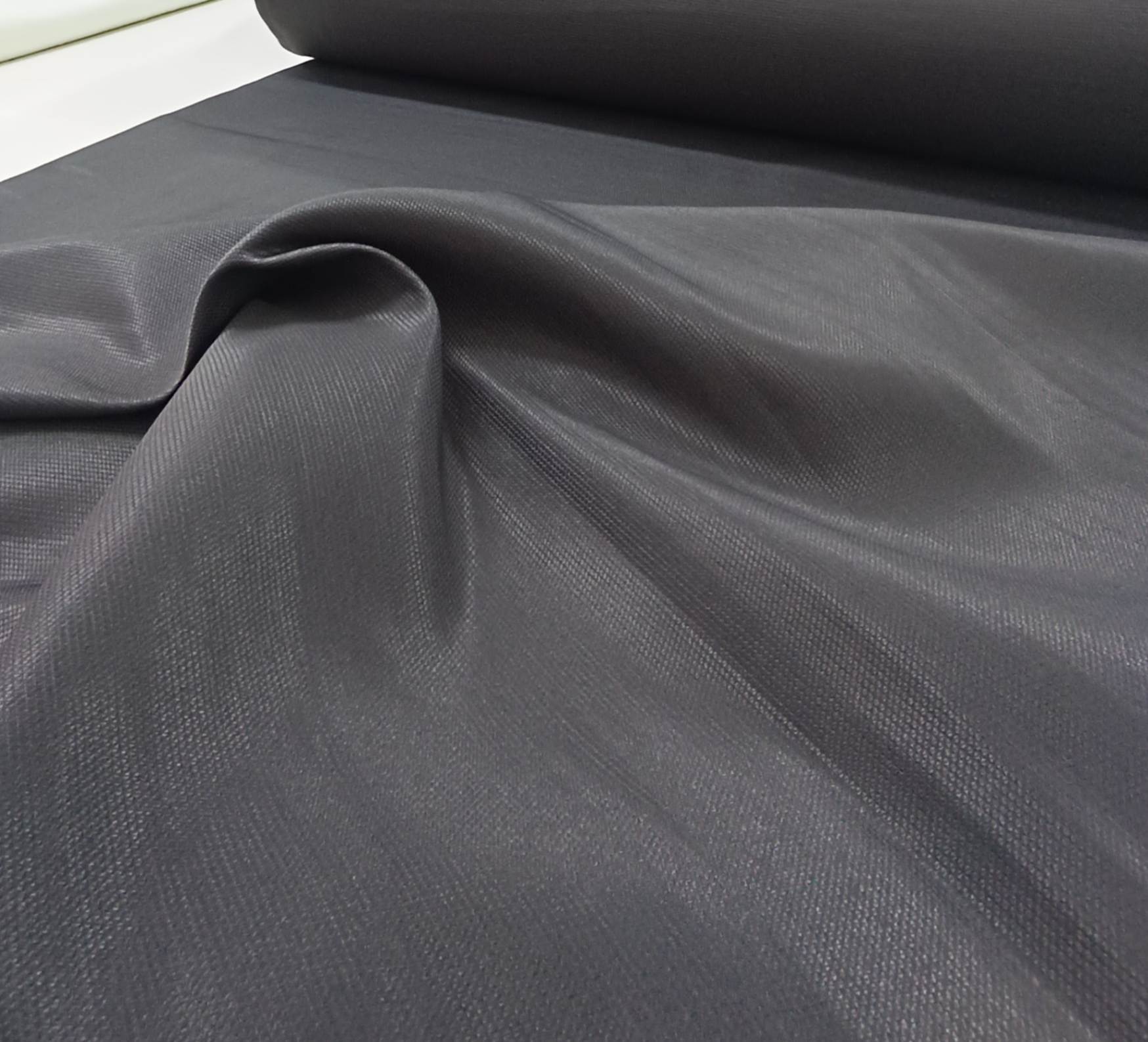 Koyu Gri Keten Karartma Fon Perde Blackout