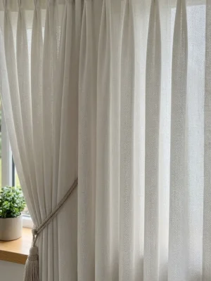 Ninas Kırık Beyaz Kalın Tül Perde