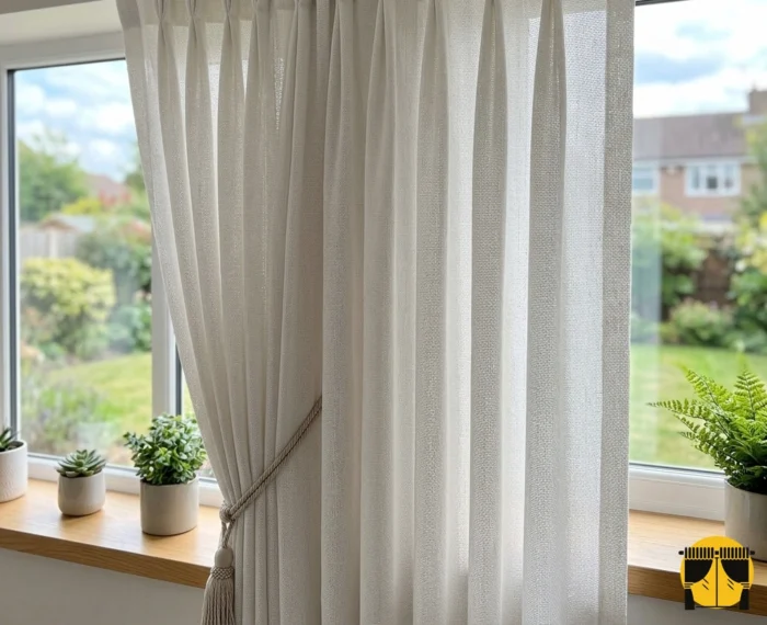 Ninas Kırık Beyaz Kalın Tül Perde