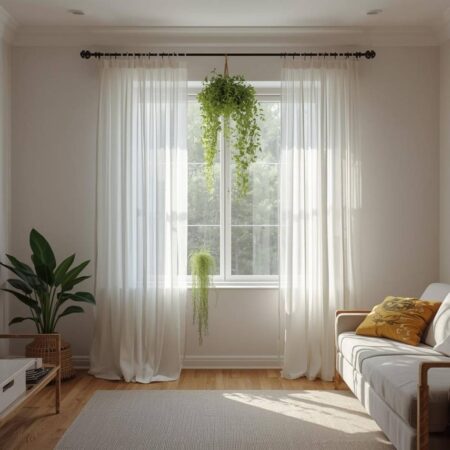 şık keten tül perde