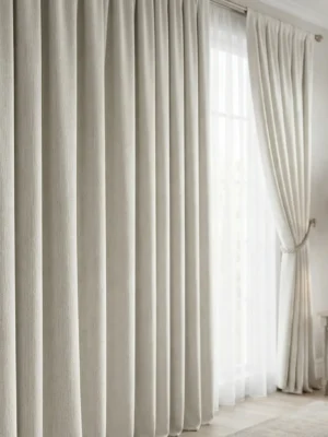 blackout karartma fon perde krem renkli