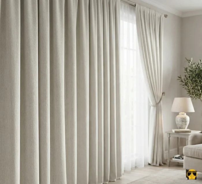 blackout karartma fon perde krem renkli