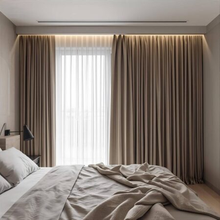 yatak odası için perde fiyatları