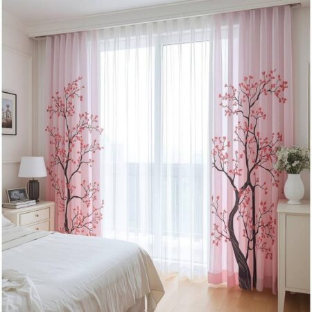 renkli yatak odası perdeleri