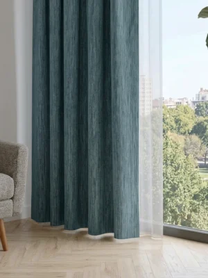 Mavi renkli fon perde modelleri