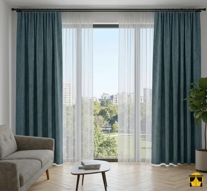 mavi renkli fon perde fiyatları